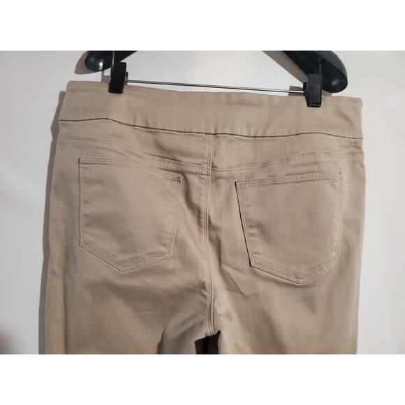 Chicos Womens Pull On Stretch Jeggings Skinny Jeans Size 1 8R Khaki Neutral - Picture 4 of 9
